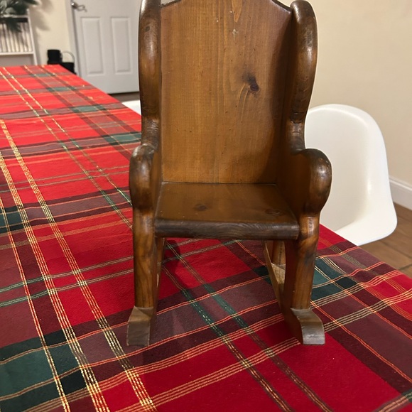 Vintage Wooden Doll Rocking Chair - Picture 11 of 12